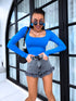 PUSH-UP tops "OPULENCE VD73" - BRIGHT BLUE